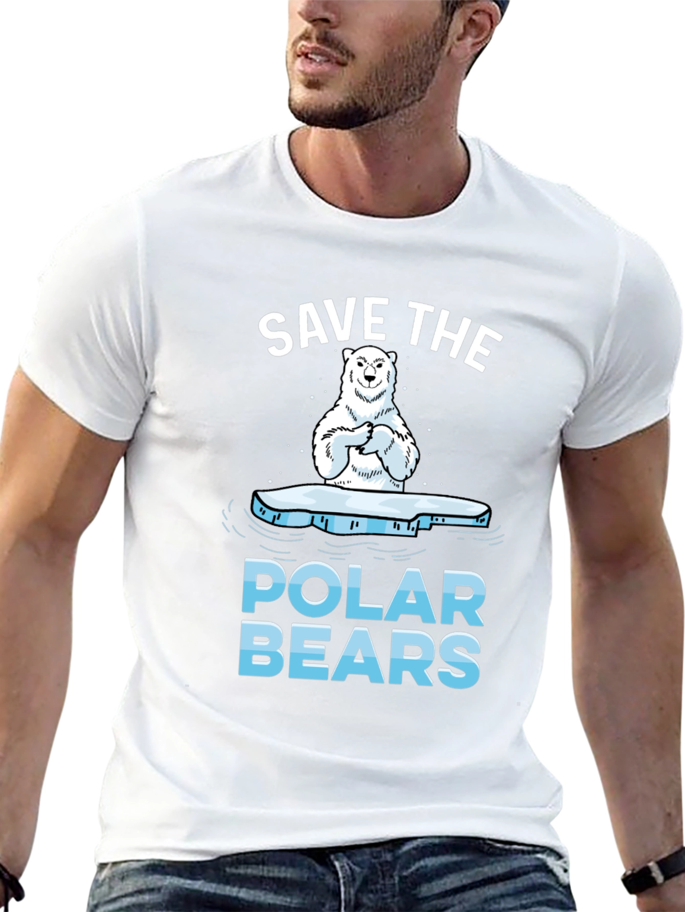 Save The Polar Bears Graphic T-Shirt