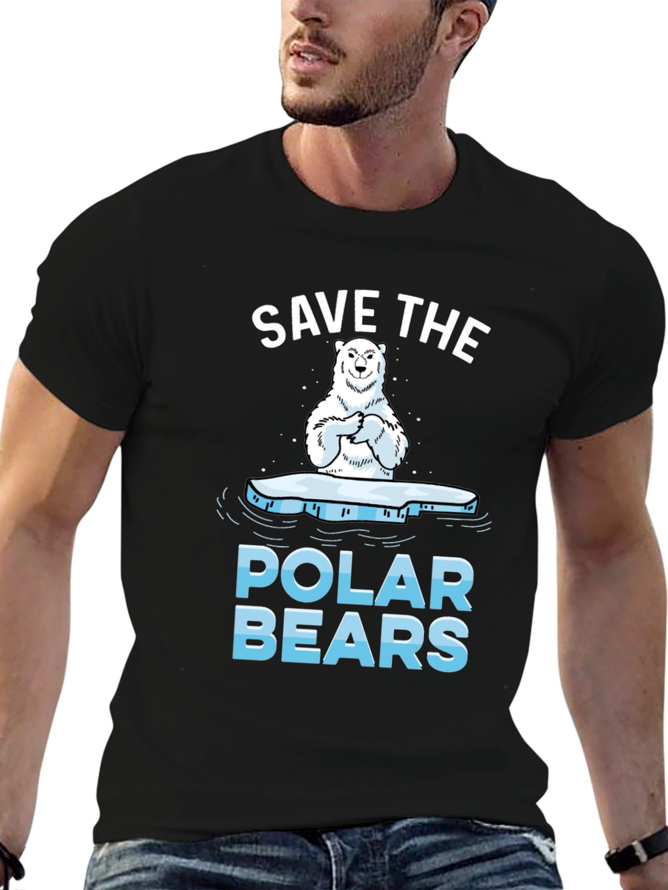 Save The Polar Bears Graphic T-Shirt