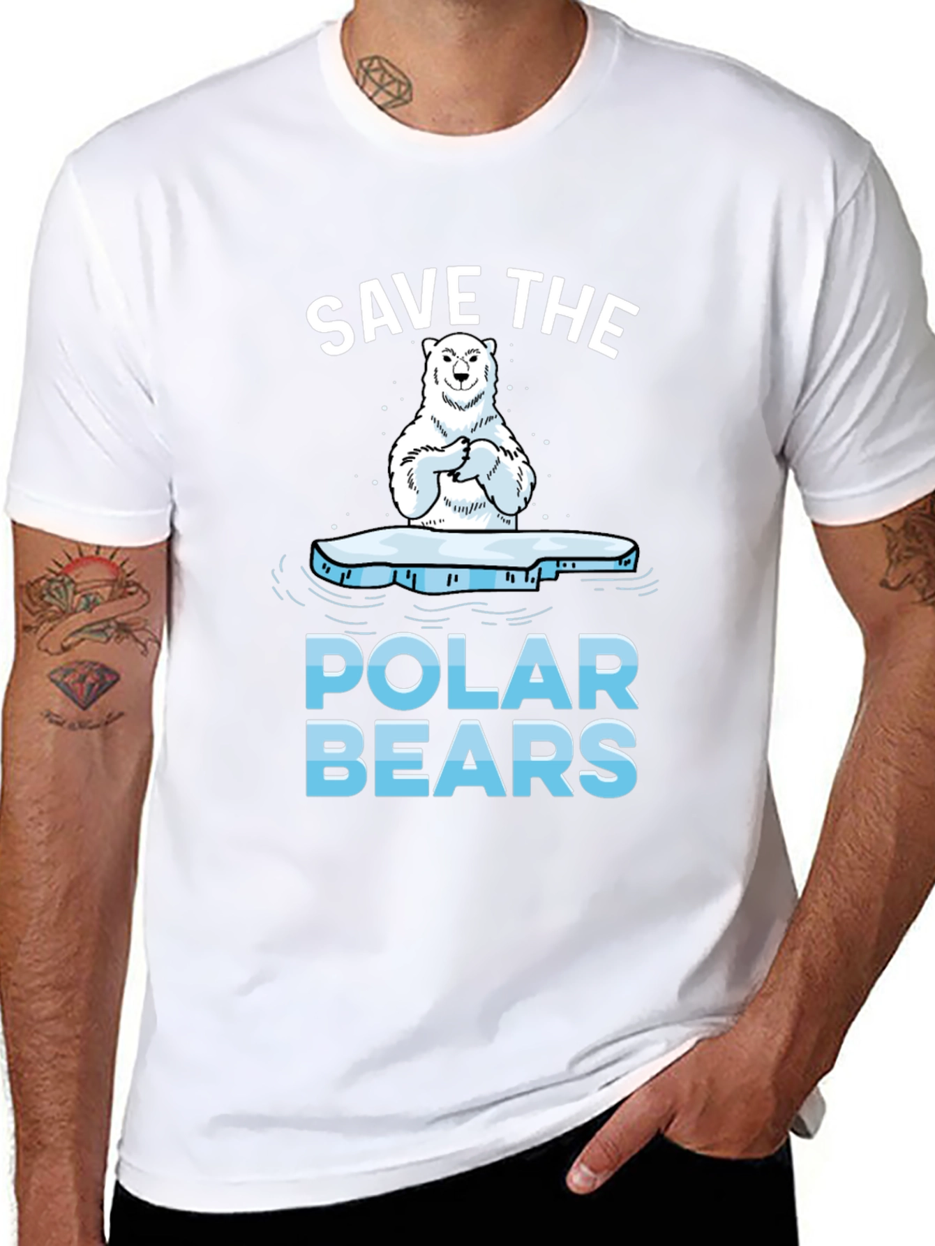 Save The Polar Bears Graphic T-Shirt