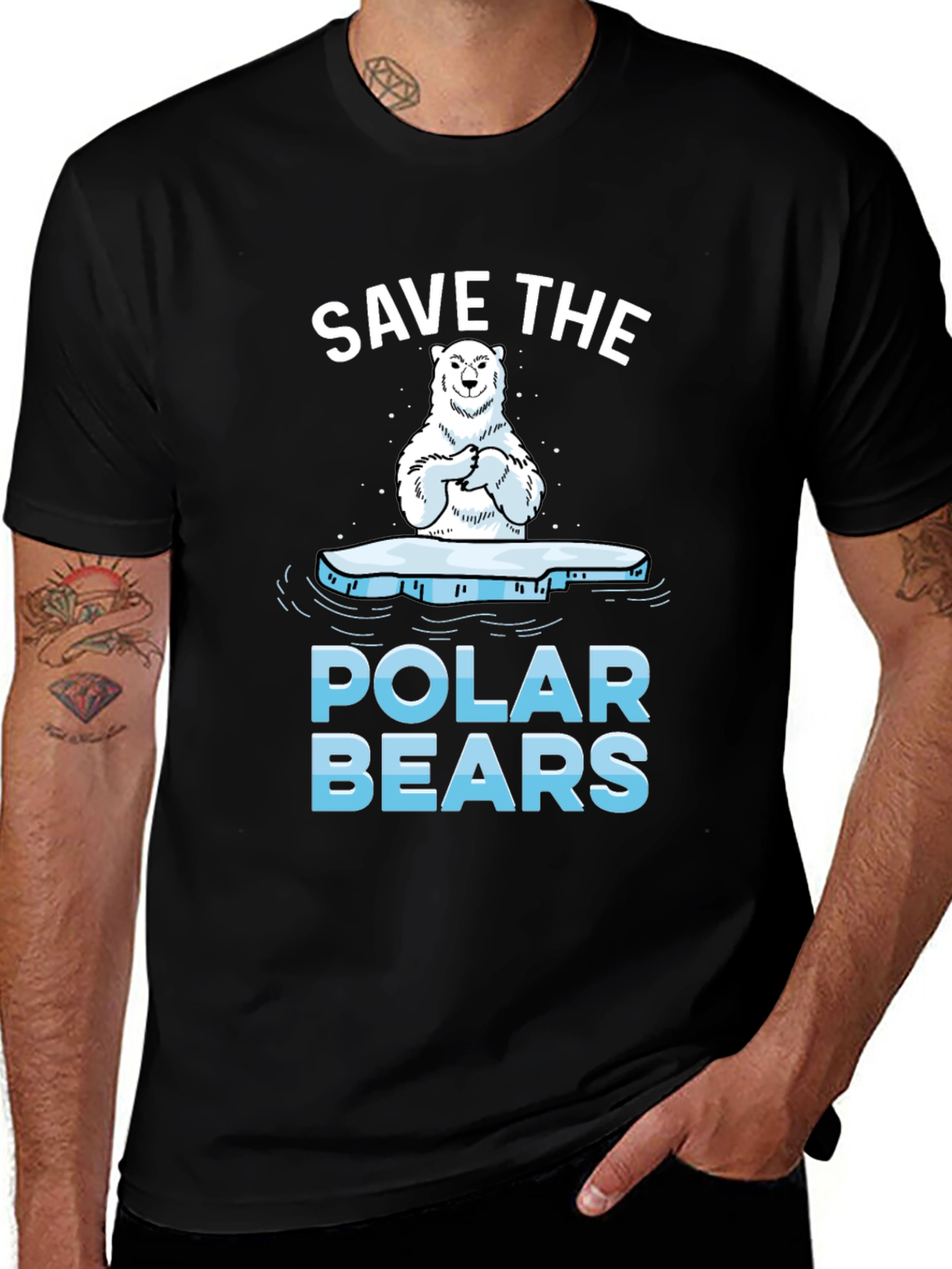 Save The Polar Bears Graphic T-Shirt