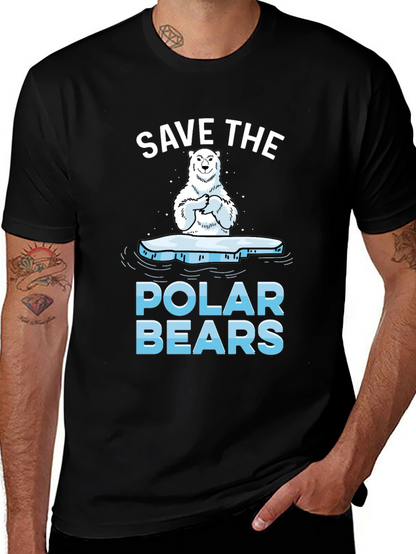 Save The Polar Bears Graphic T-Shirt